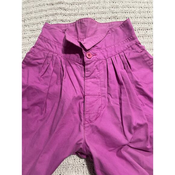 VTG Unionbay Barrel Leg Pants Button 100% Cotton Womens Sz 9 Pink *Discoloration - Picture 11 of 16